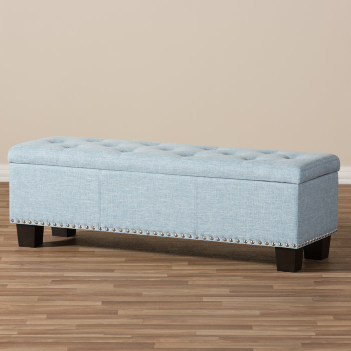 Alcott Hill® Ouzts Polyester Blend Upholstered Storage Bench & Reviews
